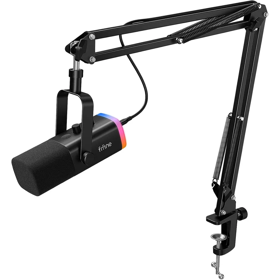 FIFINE AM8T - Dynamic USB/XLR microphone kit with boom arm