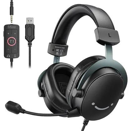 FIFINE H9 - USB and 3.5 mm gaming headset with 7.1 surround