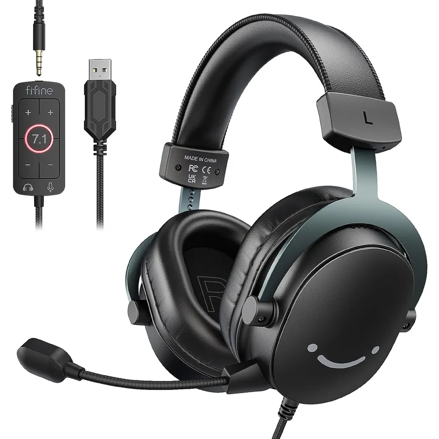 FIFINE H9 - USB and 3.5 mm gaming headset with 7.1 surround