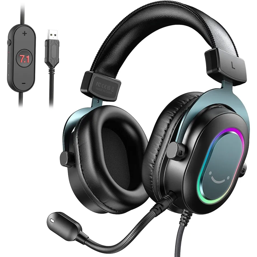 FIFINE H6 - USB gaming headset with 7.1 surround and detachable mic