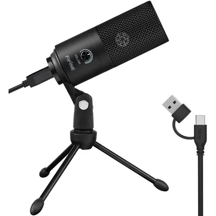 FIFINE K669B - USB condenser recording microphone with tripod
