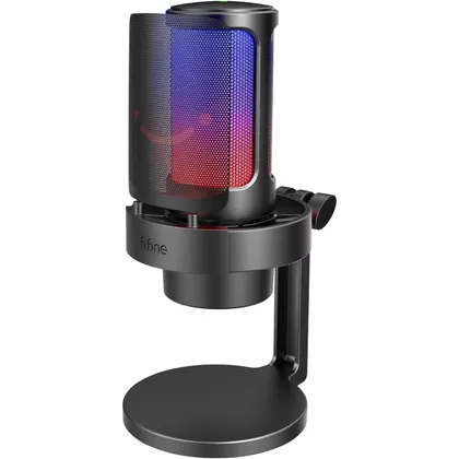 FIFINE A8 - RGB USB condenser microphone for gaming and streaming
