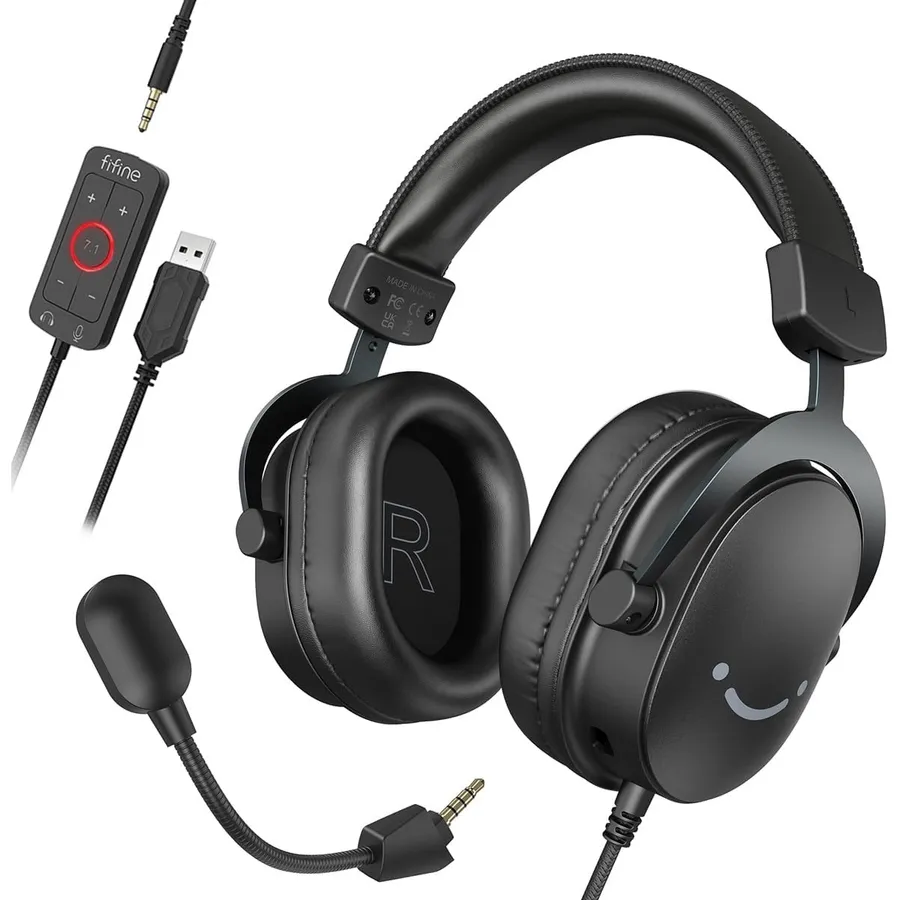 FIFINE H9 - Cuffie gaming 7.1 USB e jack con microfono rimovibile